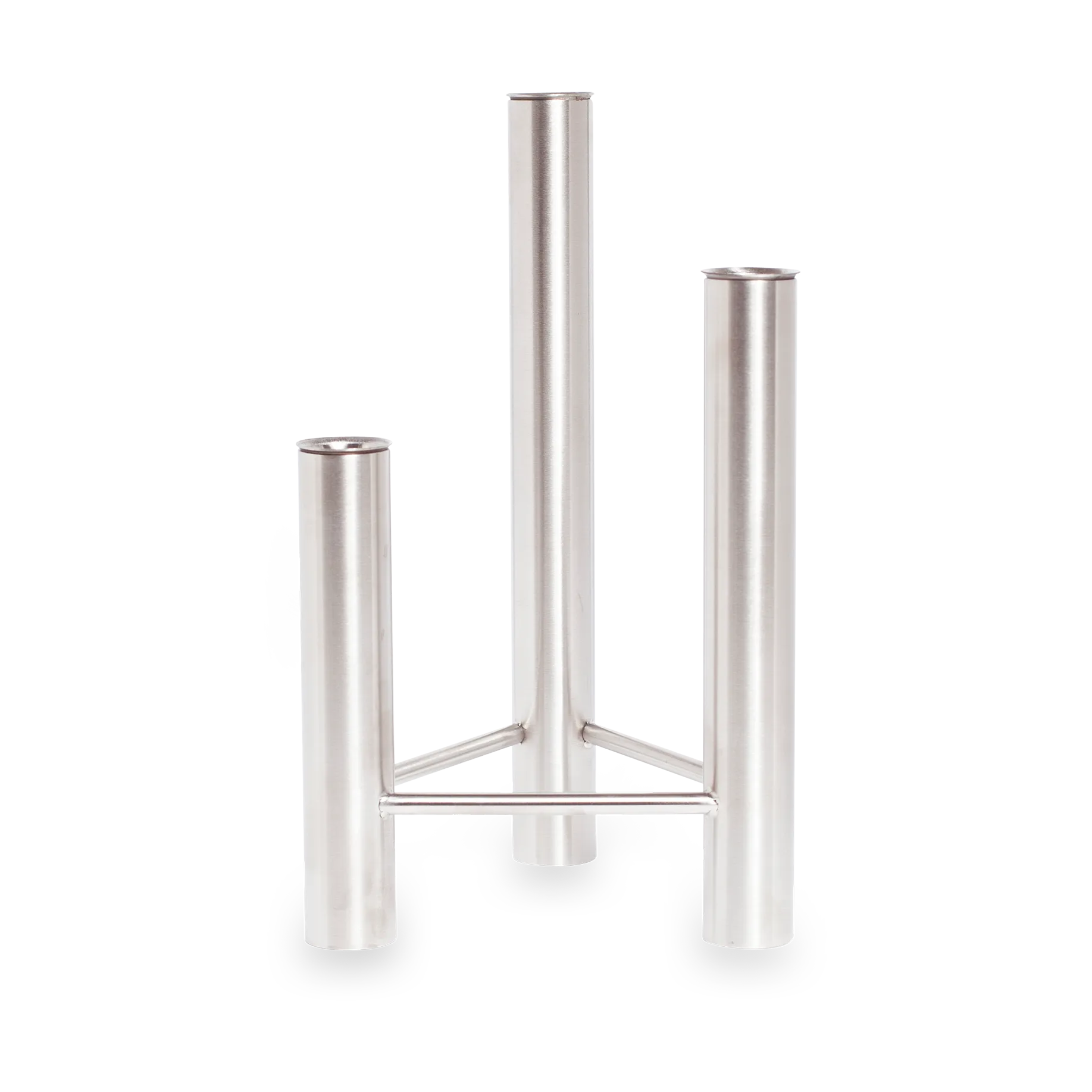 VISTA vase og lysestake, Matte steel Kay Bojesen