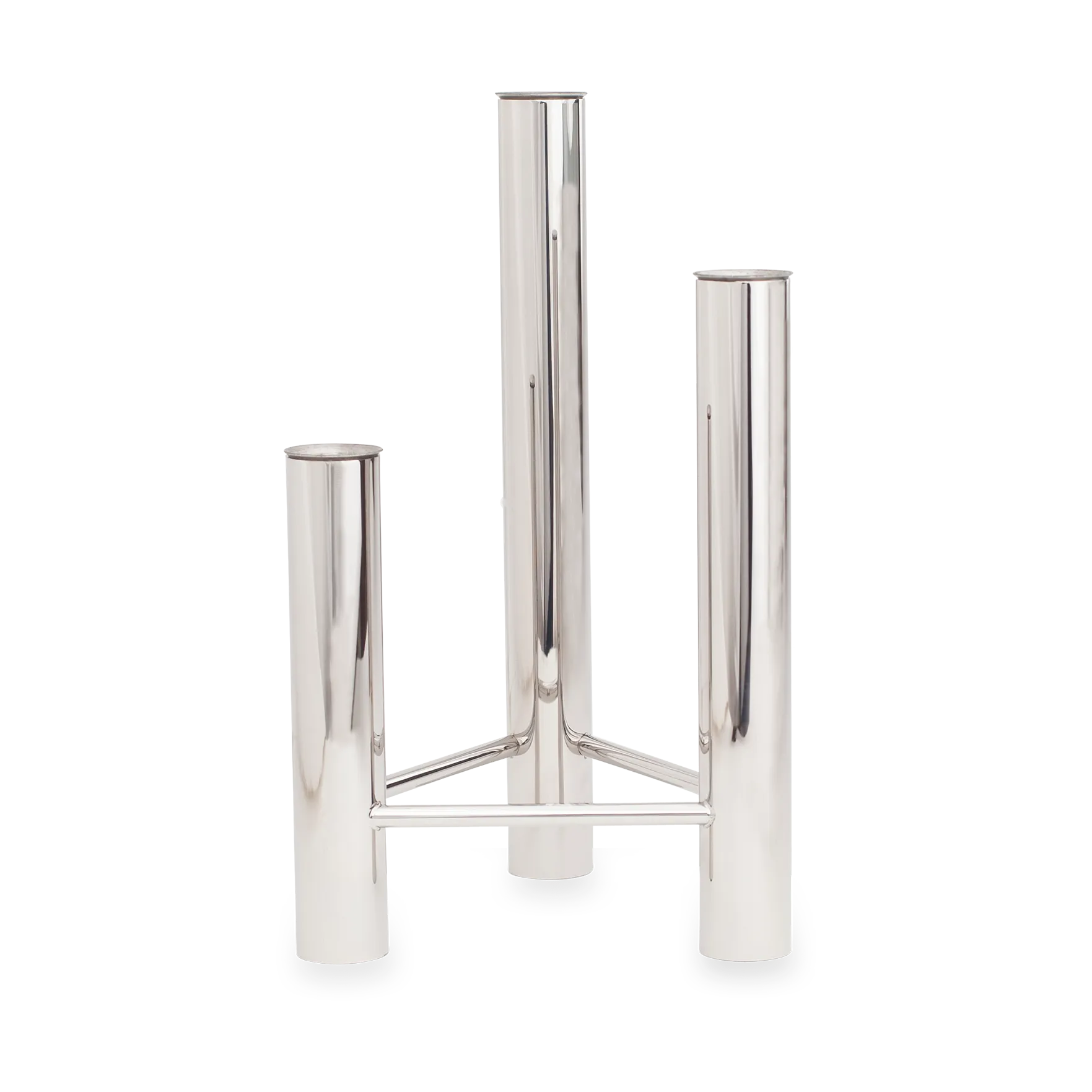 VISTA vase og lysestake, Polished steel Kay Bojesen