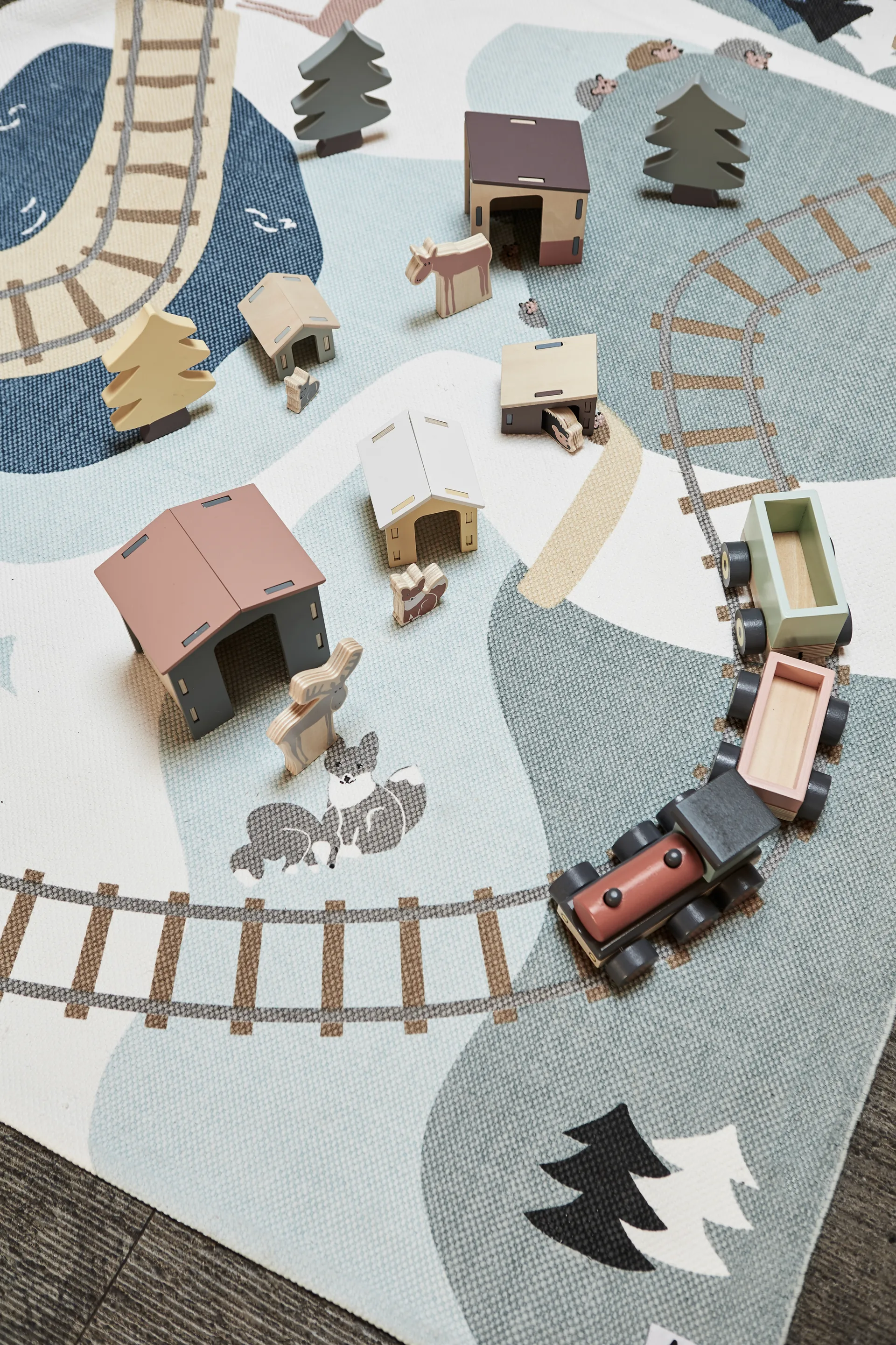 Edvin teppe skog 130 x 170 cm, Grønn Kid's Concept