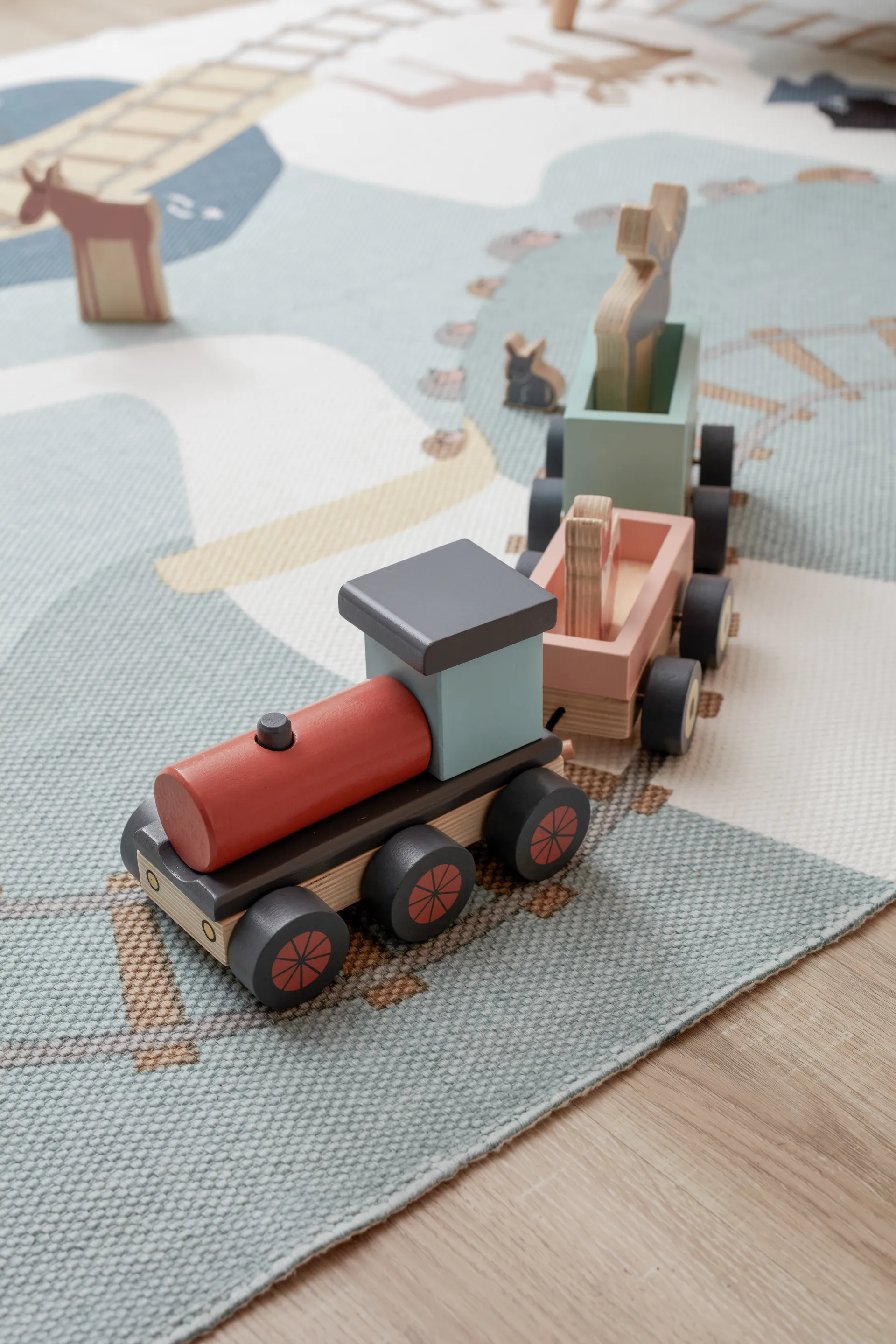 Edvin teppe skog 130 x 170 cm, Grønn Kid's Concept