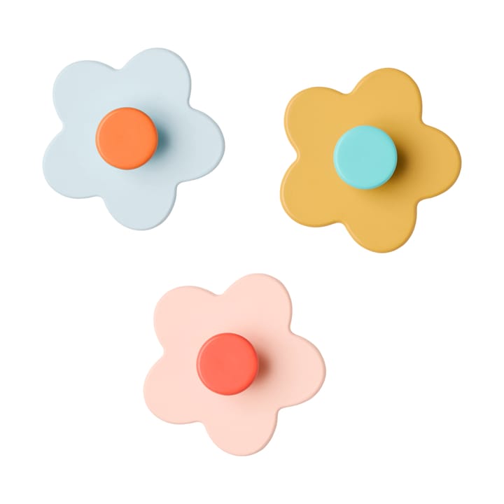 Kid's Base blomst knagg 3 deler - Multi - Kid's Concept