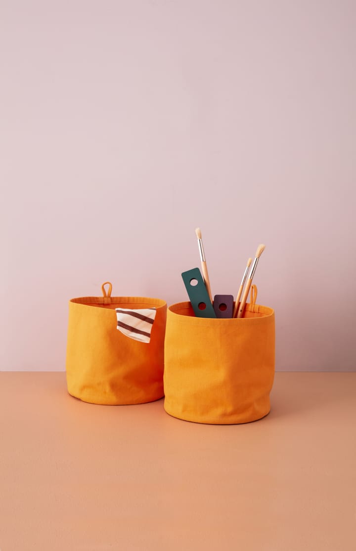 Kids Base oppbevaring tekstil sylinder 2-pakning - Mango - Kid's Concept