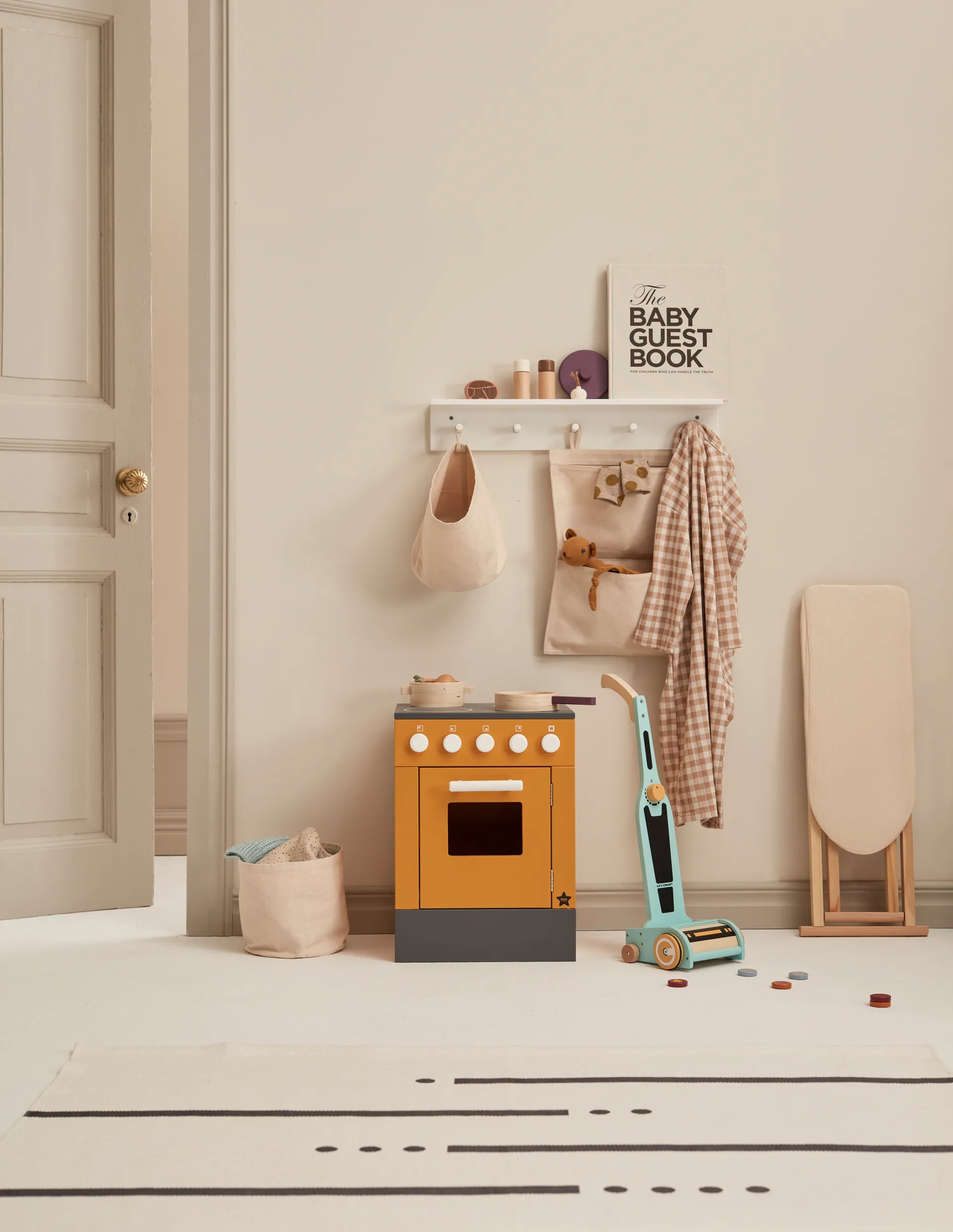 Kids Base oppbevaring tekstil sylinder 2-pakning, Naturhvit  Kid's Concept