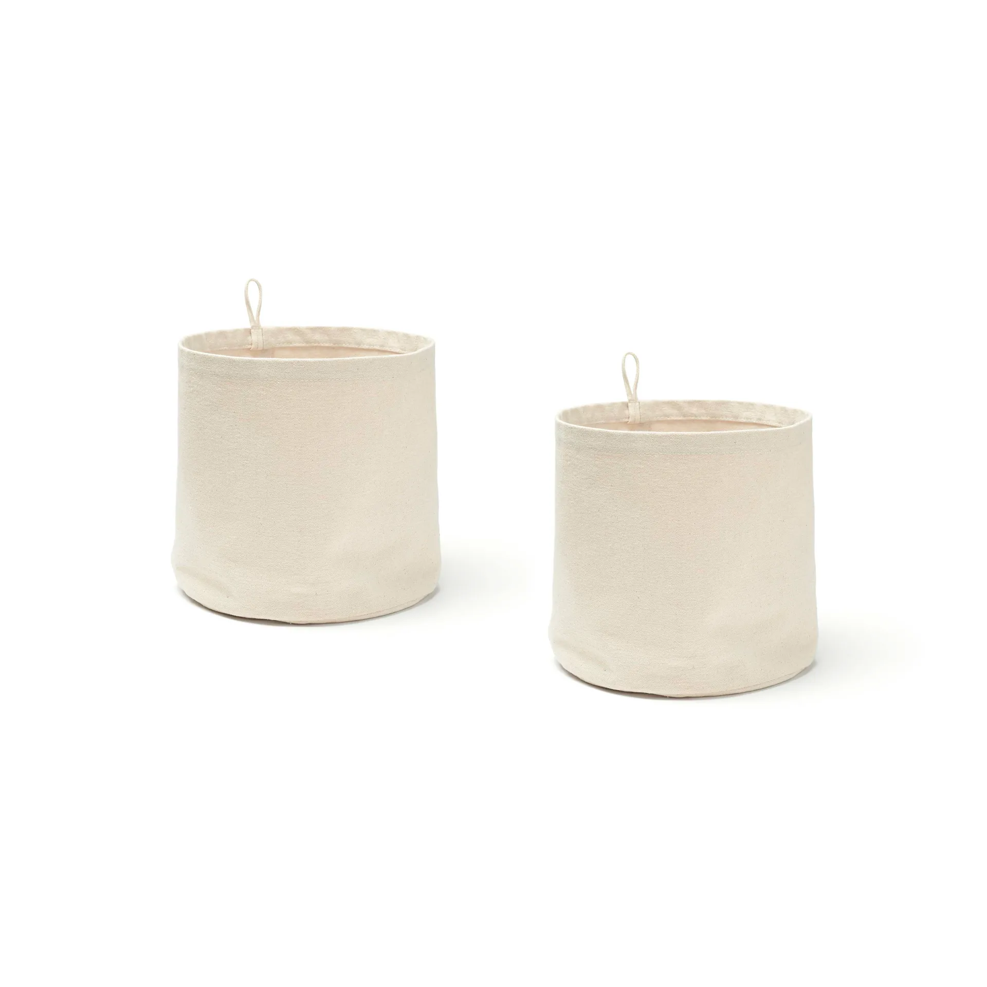 Kids Base oppbevaring tekstil sylinder 2-pakning, Naturhvit  Kid's Concept