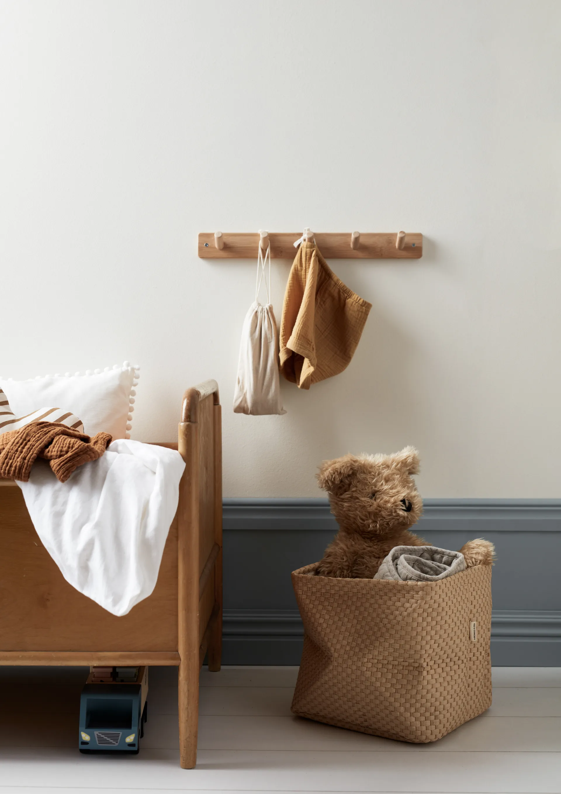 Kids Base oppbevaringsboks 2-pakning 30 x 30 cm, Natur Kid's Concept
