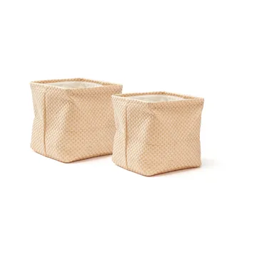 Kids Base oppbevaringsboks 2-pakning 30 x 30 cm - Natur - Kid's Concept