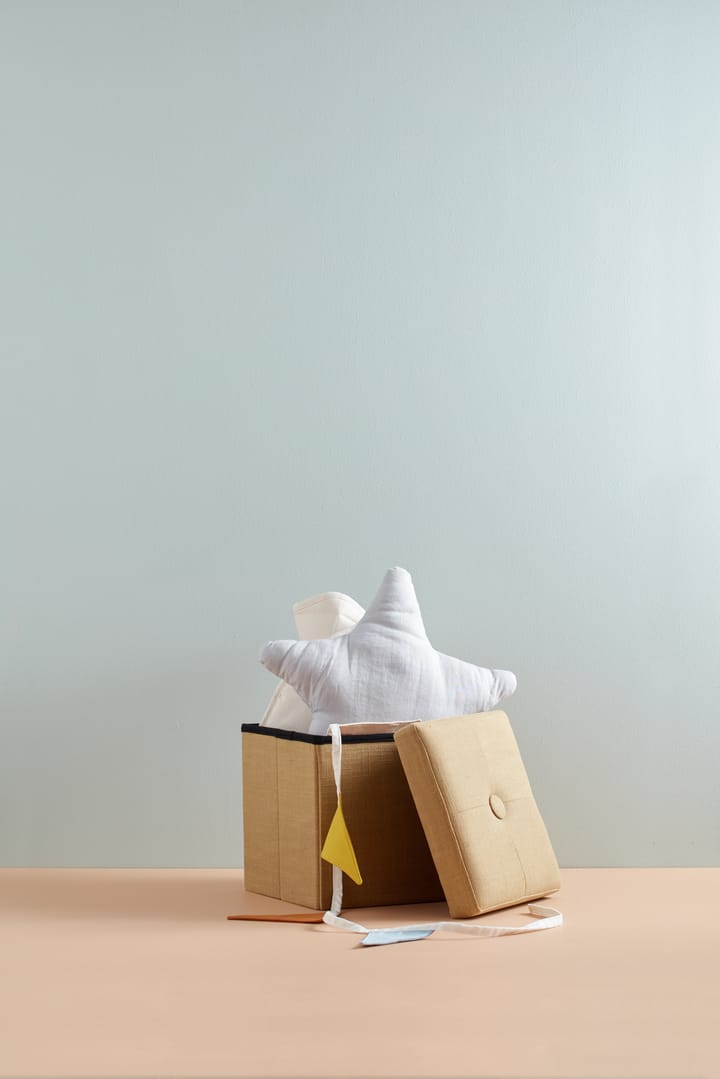 Kids Base puff med oppbevaring, Gul Kid's Concept