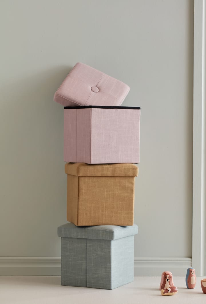Kids Base puff med oppbevaring, Gul Kid's Concept