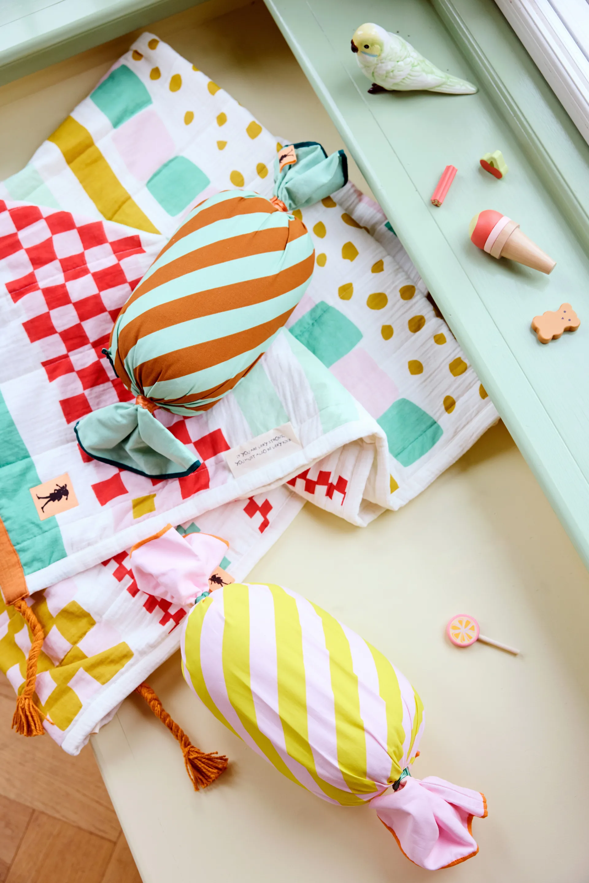 Pippi karamell pute, Rosa, 53x16 cm Kid's Concept