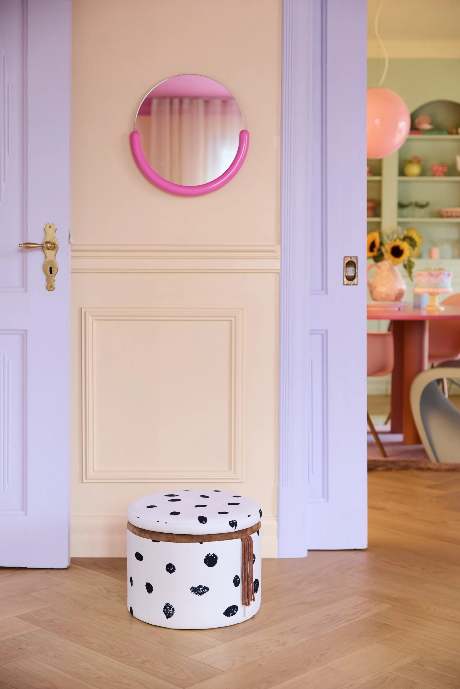 Pippi puff med oppbevaring Ø40x30,5 cm, Multi Kid's Concept