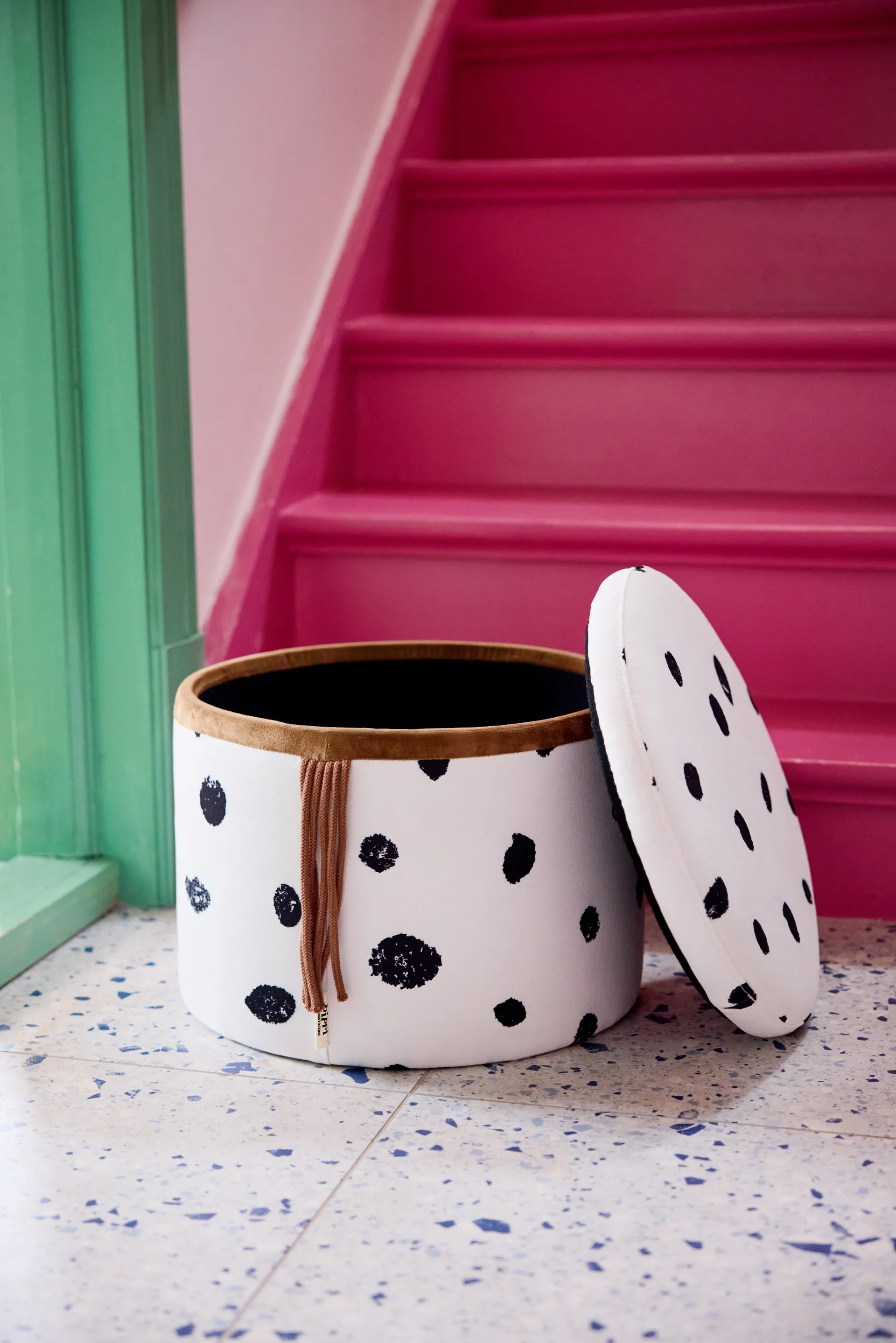 Pippi puff med oppbevaring Ø40x30,5 cm, Multi Kid's Concept