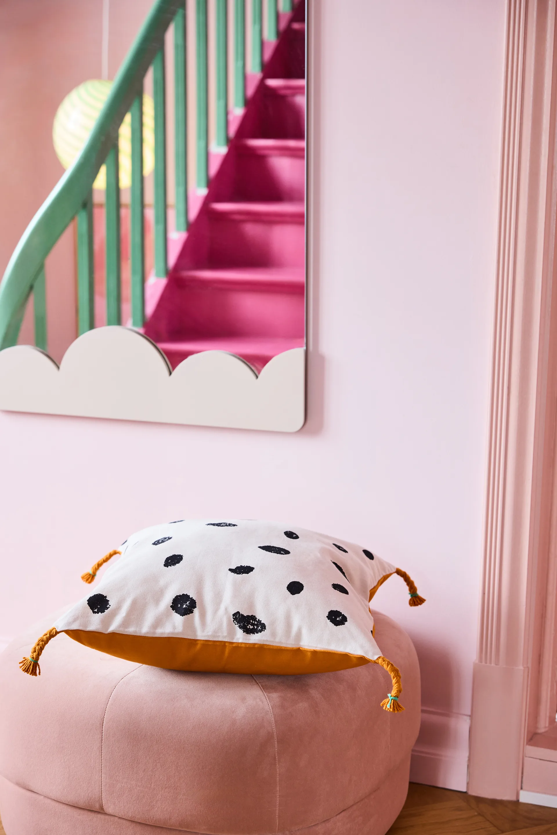 Pippi putetrekk 50x50 cm, Hvit-orange Kid's Concept