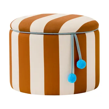 Sittepuff sylinder med oppbevaring - Brun, Ø40x30,5 cm - Kid's Concept