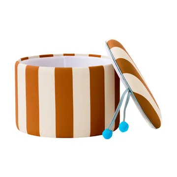 Sittepuff sylinder med oppbevaring - Brun, Ø40x30,5 cm - Kid's Concept