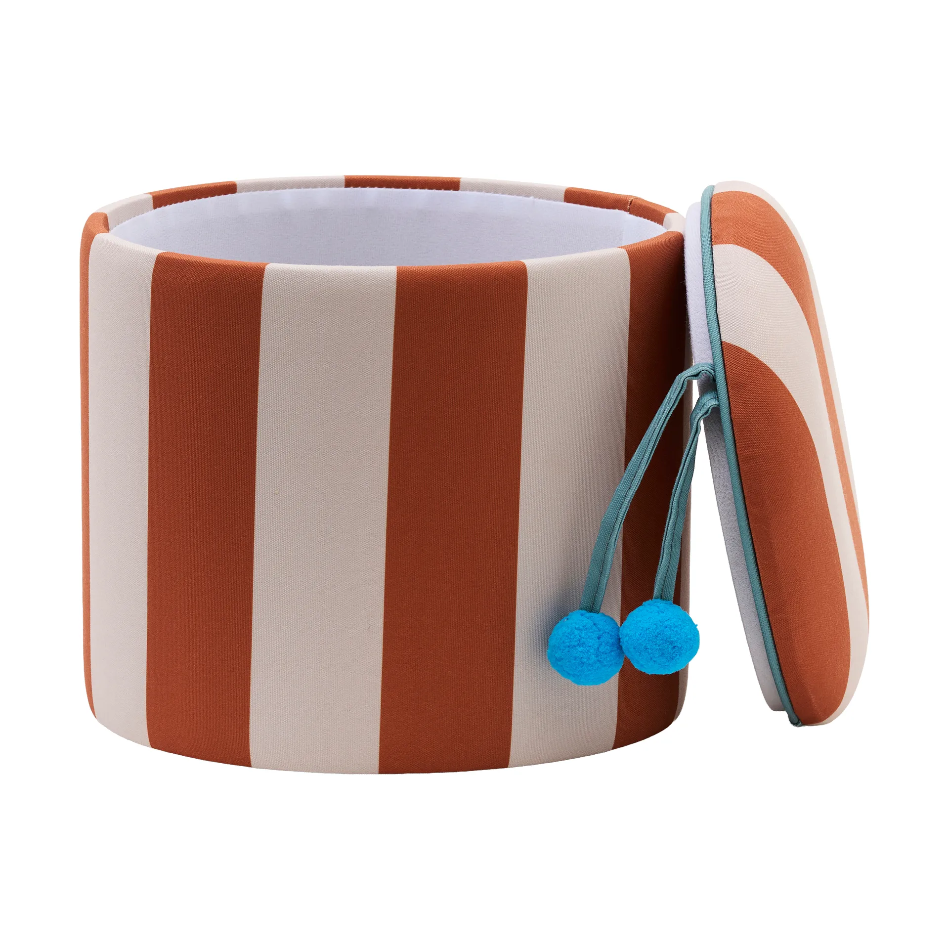 Sittepuff sylinder med oppbevaring, Brun, Ø40x30,5 cm Kid's Concept