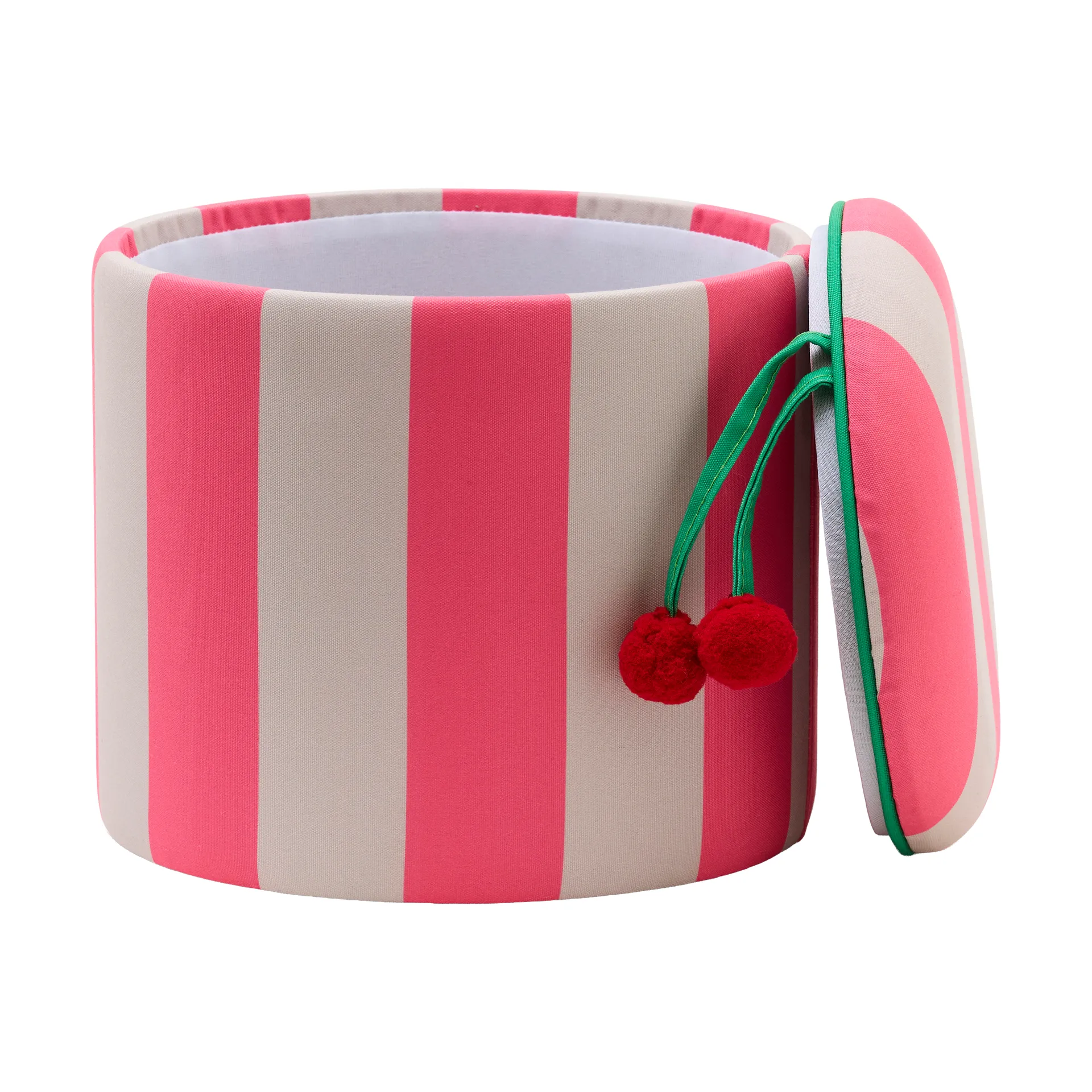 Sittepuff sylinder med oppbevaring, Rosa, Ø40x30,5 cm Kid's Concept