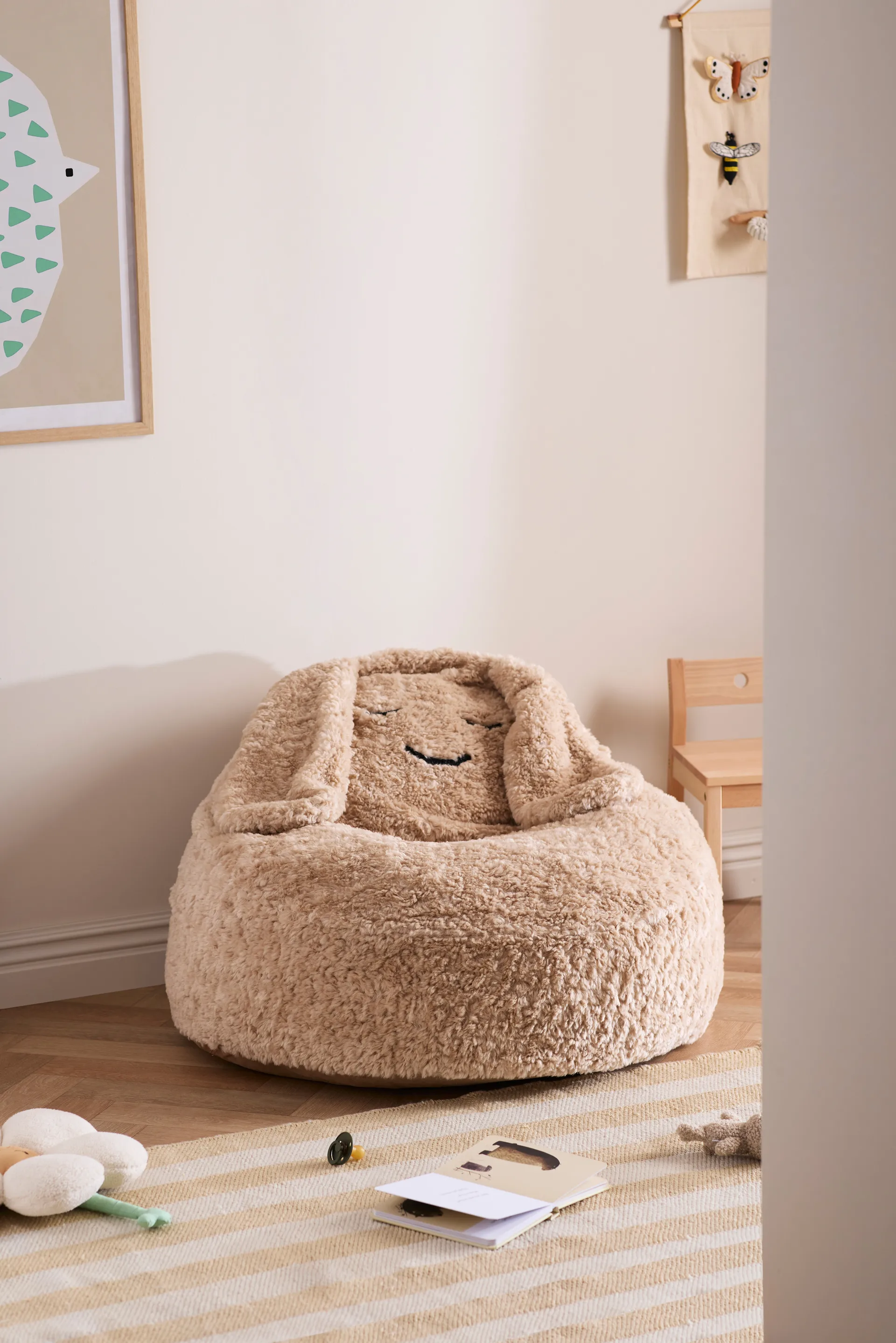 Snuggle saccosekk, Beige, Ø80x50 cm Kid's Concept