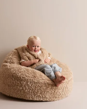 Snuggle saccosekk - Beige, Ø80x50 cm - Kid's Concept
