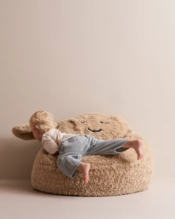 Snuggle saccosekk - Beige, Ø80x50 cm - Kid's Concept