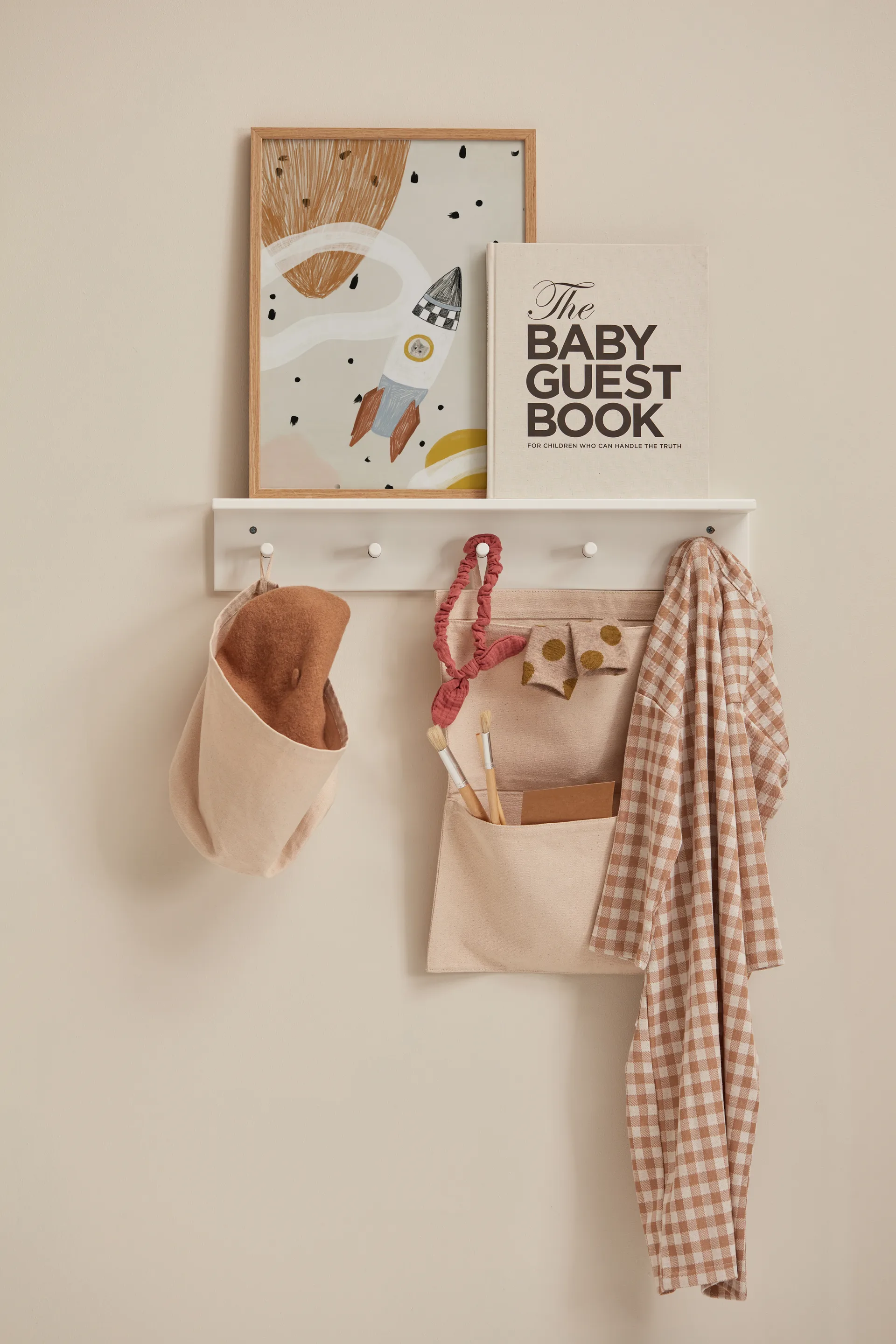 Star hylle med kroker, Hvit Kid's Concept