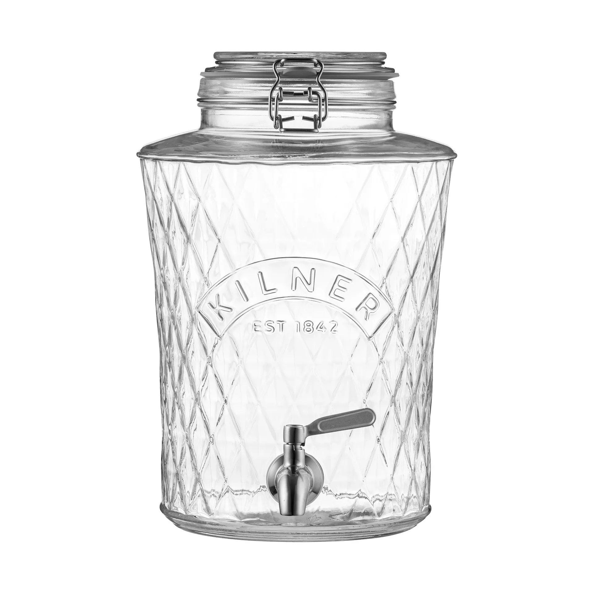 Kilner DIAMANT drikkedispenser med tappkran, Klar, 5 L Kilner