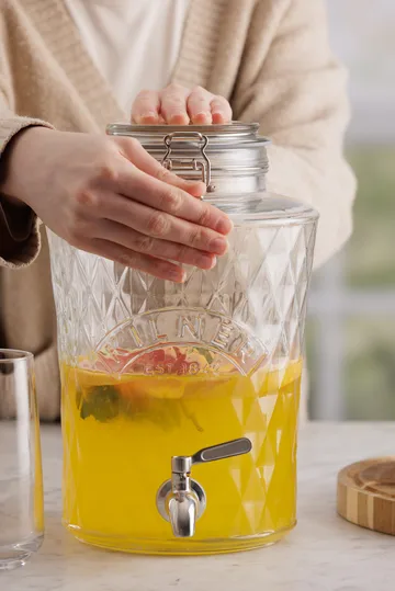 Kilner DIAMANT drikkedispenser med tappkran - Klar, 5 L - Kilner