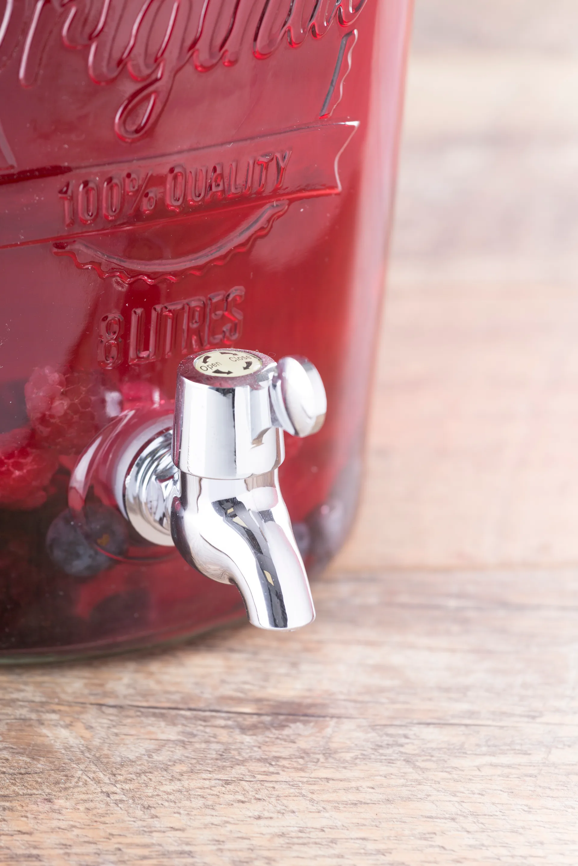 Kilner drikkedispenser med tappekran, Klar-rustfritt stål, 8 L Kilner