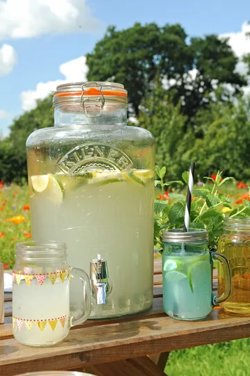 Kilner drikkedispenser med tappekran - Klar-rustfritt stål, 8 L - Kilner