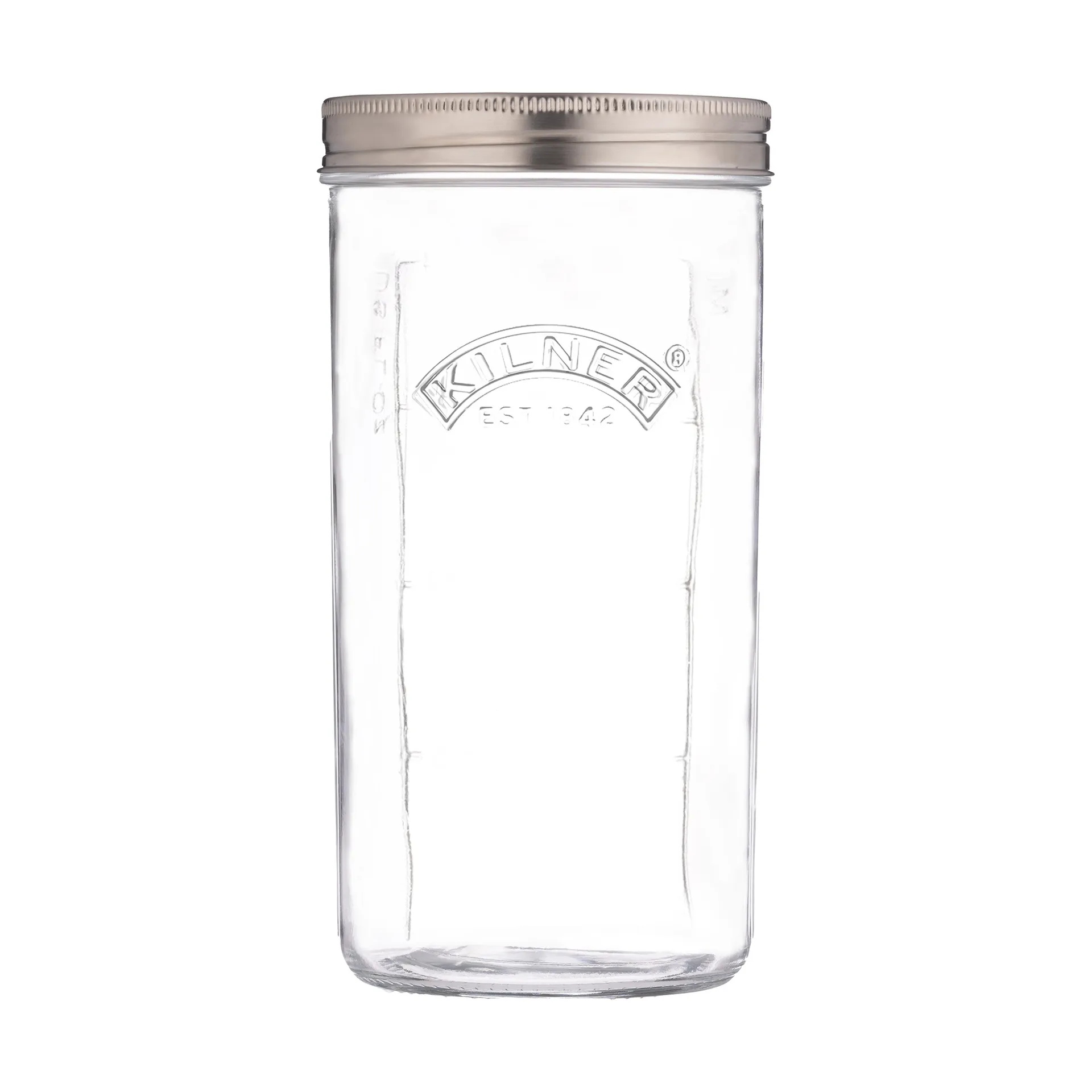 Kilner fermenteringssett Klar-rustfritt stål, 1 L | Skandinavisk Design | Oppbevaringsbokser | Gjennomsiktig