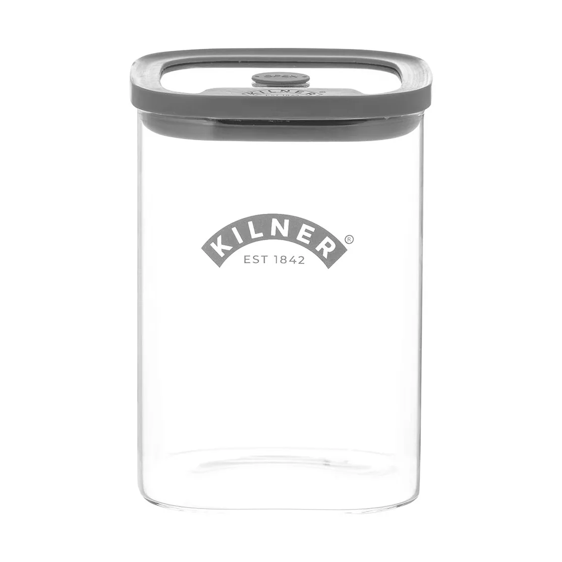 Kilner FRESH oppbevaringskrukke, Klar-grå, 1 L Kilner