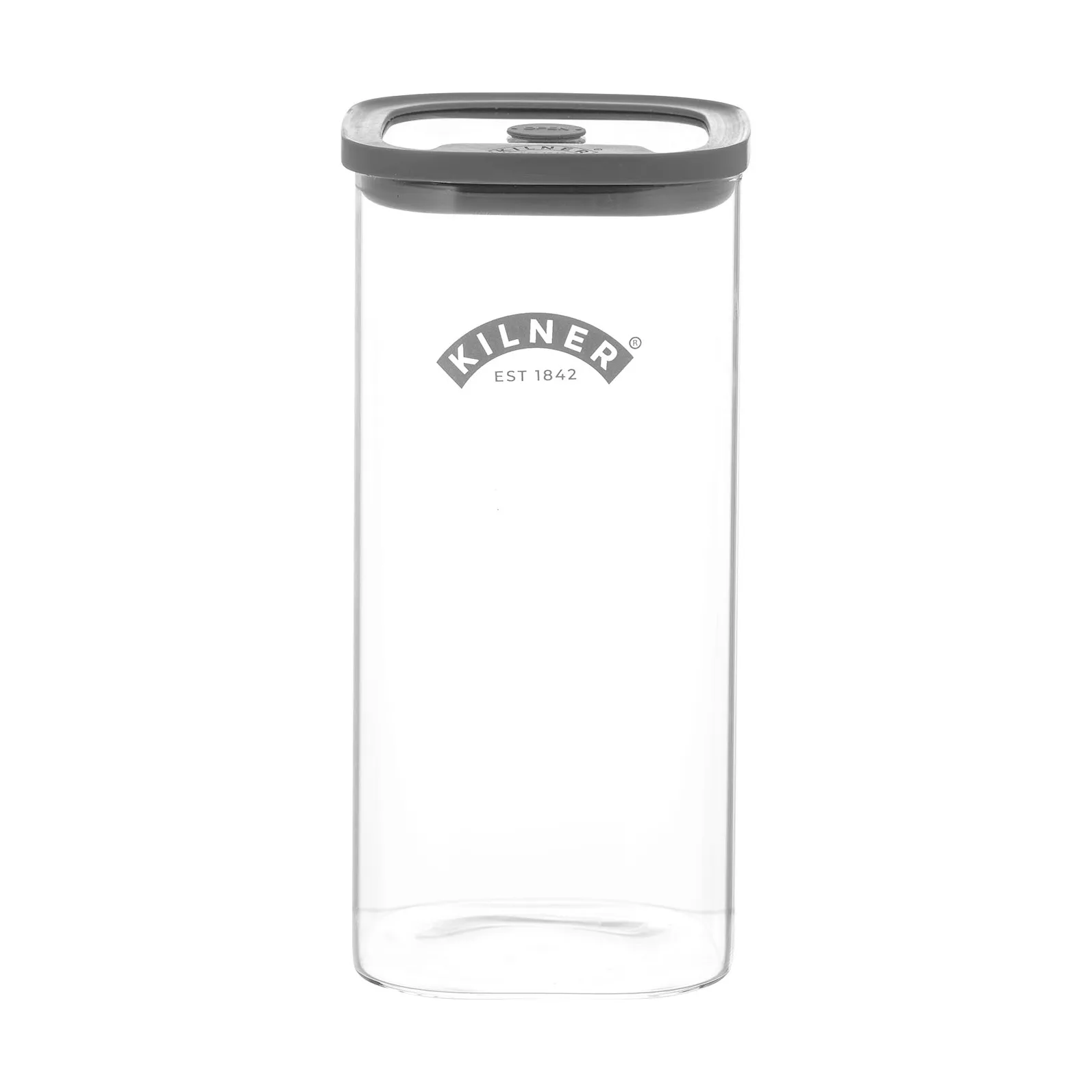 Kilner FRESH oppbevaringskrukke Klar-grå, 1,5 L | Skandinavisk Design | Oppbevaringsbokser | Gjennomsiktig