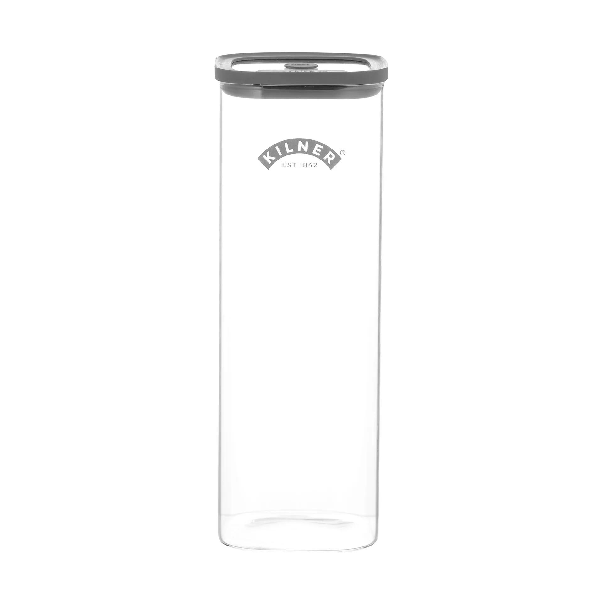 Kilner FRESH oppbevaringskrukke Klar-grå, 2 L | Skandinavisk Design | Oppbevaringsbokser | Gjennomsiktig