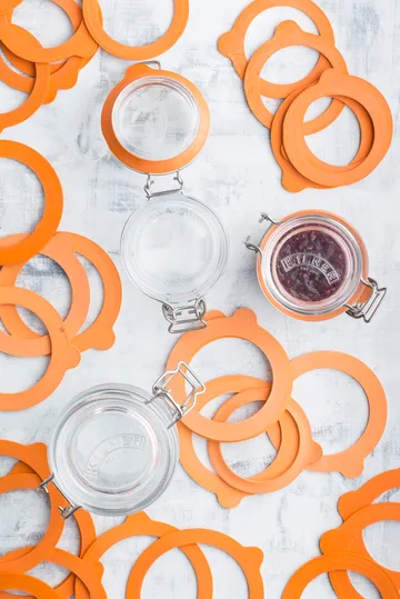 Kilner gummiringer standard - Oransje, 0,35–2 L, 6-pakning - Kilner
