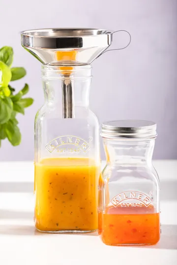 Kilner juice- og sausflaske - Klar-rustfritt stål, 1 L - Kilner
