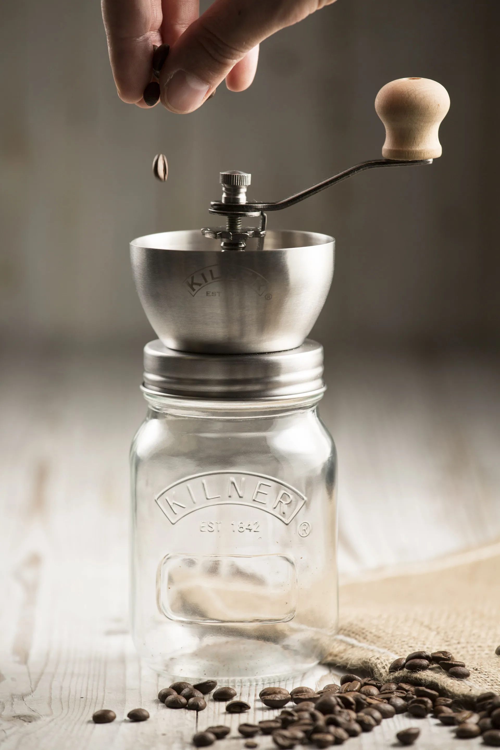 Kilner kaffekvern, Klar-rustfritt stål, 0,5 L Kilner