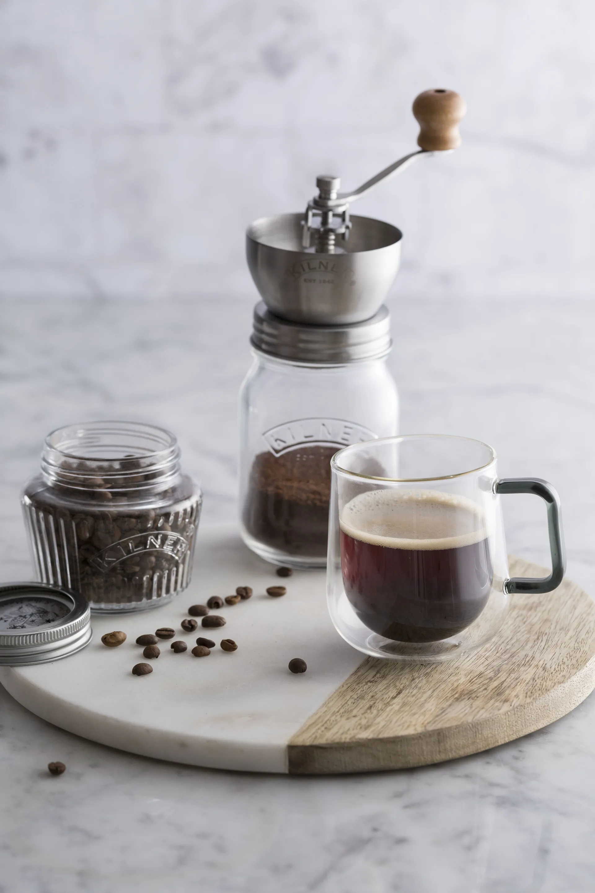 Kilner kaffekvern, Klar-rustfritt stål, 0,5 L Kilner