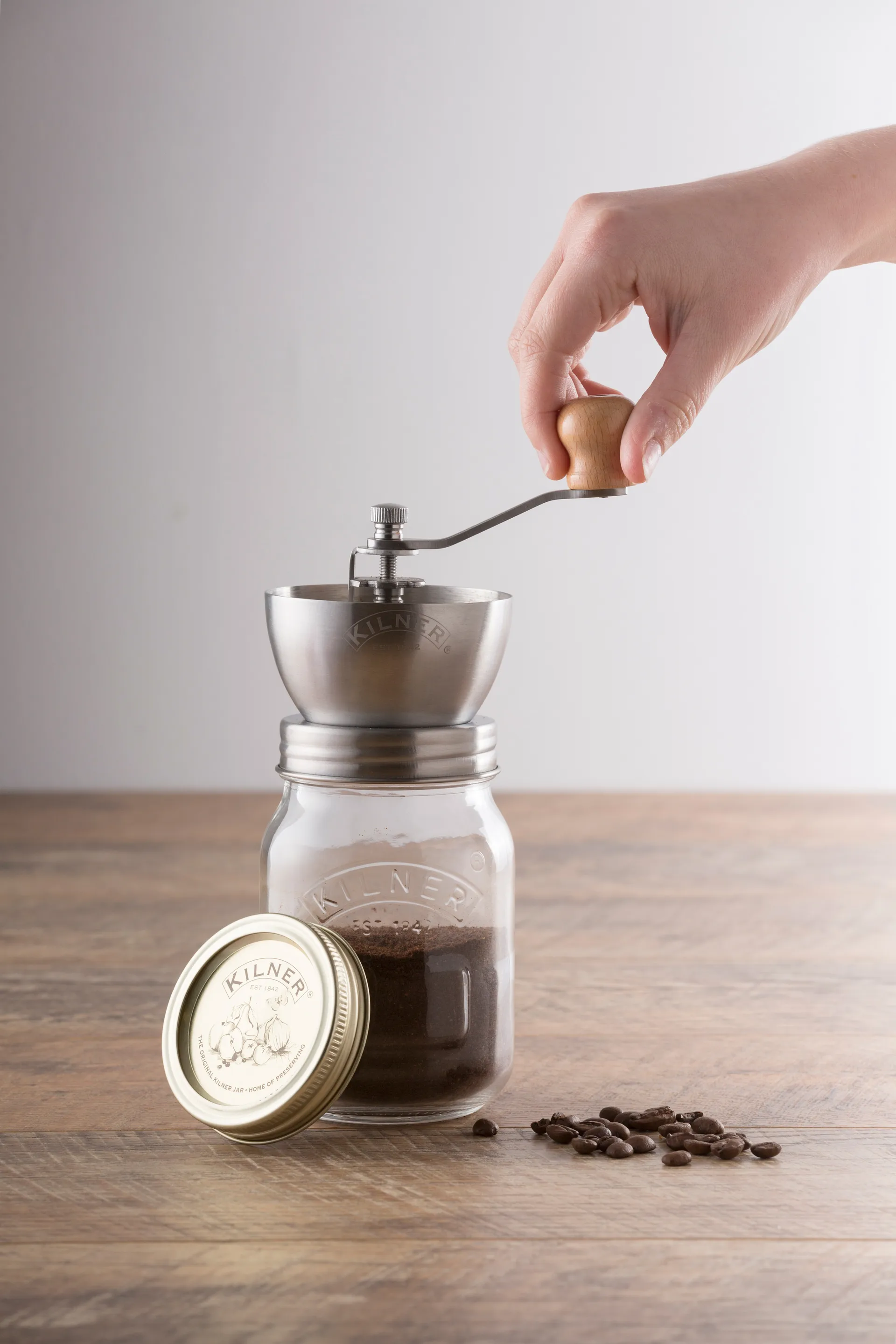 Kilner kaffekvern, Klar-rustfritt stål, 0,5 L Kilner