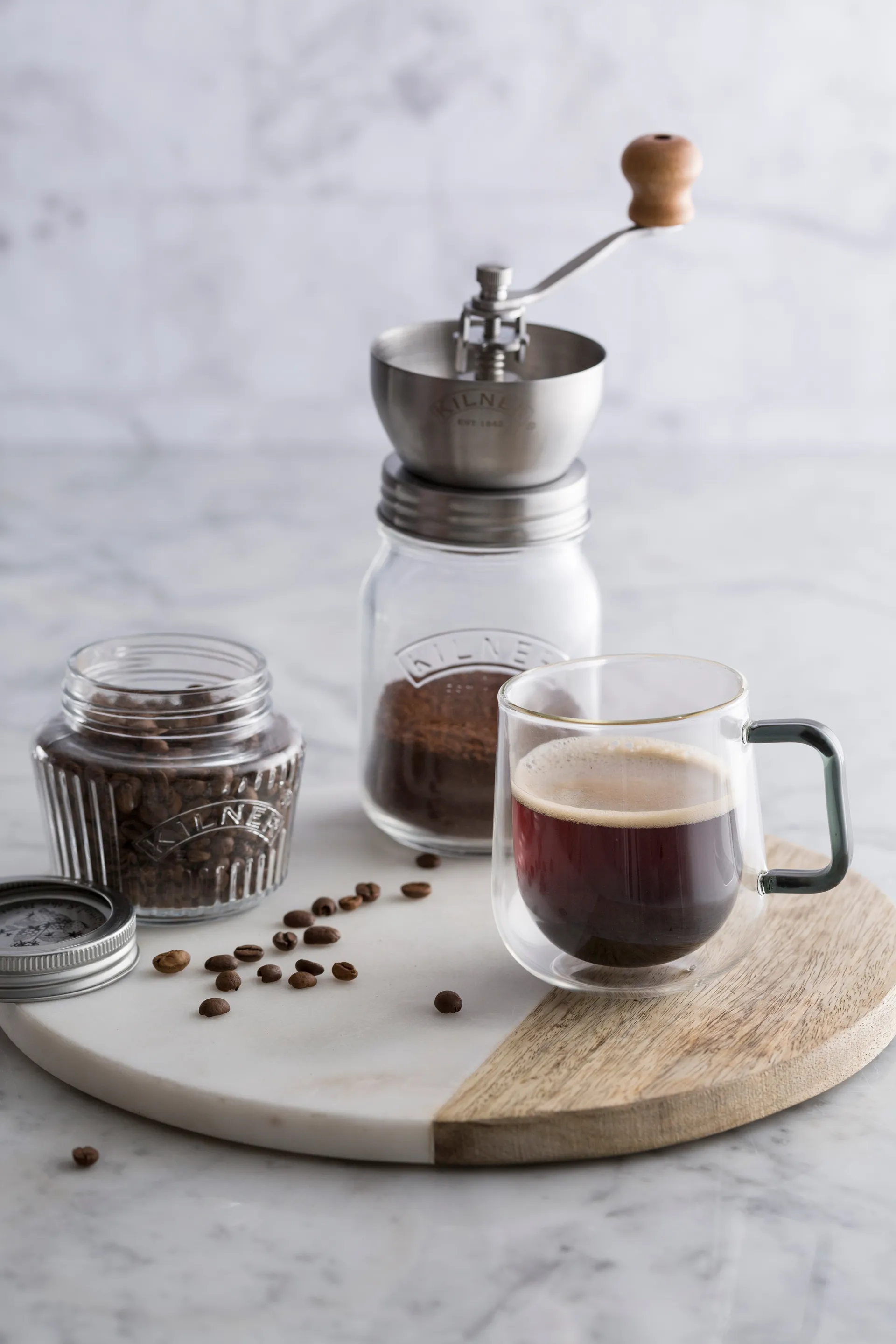 Kilner kaffekvern, Klar-rustfritt stål, 0,5 L Kilner
