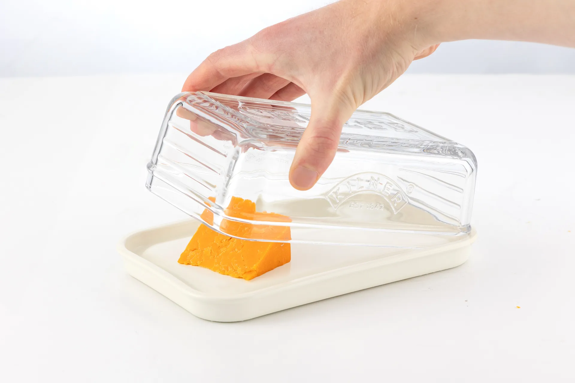Kilner ostoppbevaring, Klar-hvit Kilner