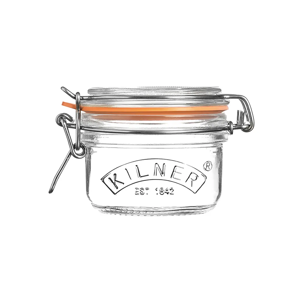Kilner rund boks med bøyle Klar, 125 ml | Skandinavisk Design | Oppbevaringsbokser | Gjennomsiktig