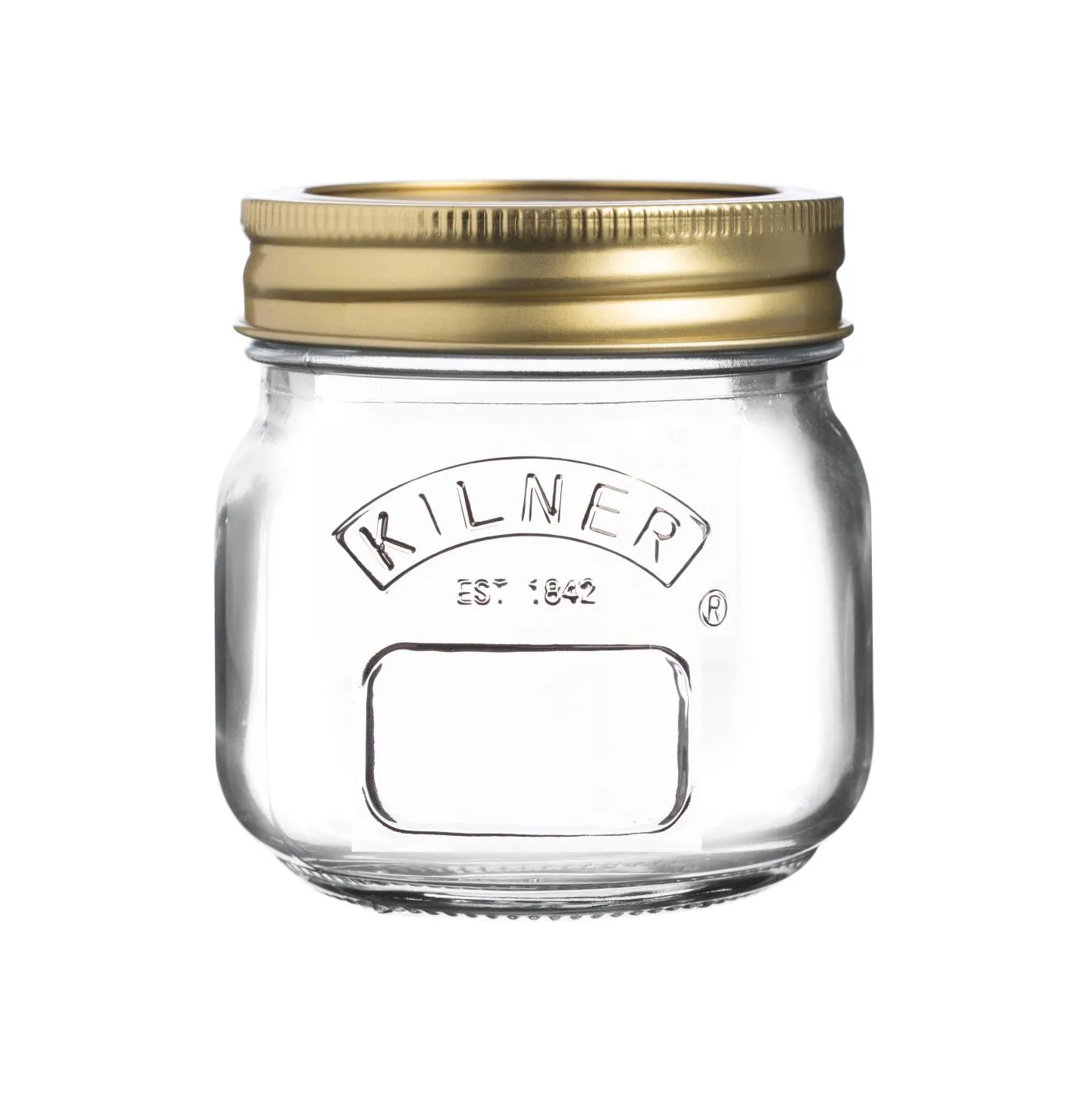 Kilner rund konserveringsglass Klar-gull, 250 ml | Skandinavisk Design | Oppbevaringsbokser | Gjennomsiktig