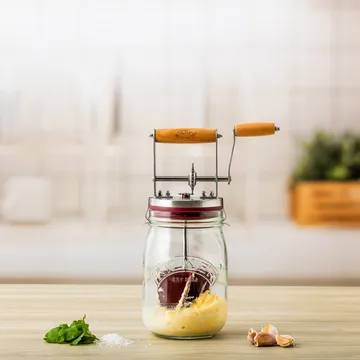 Kilner smørkjerne - Klar-rød, 1 L - Kilner