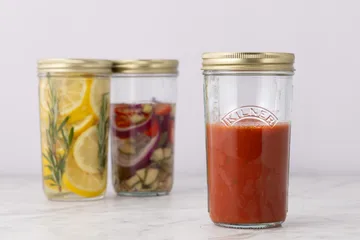 Kilner WIDE konserveringsglass - Klar-gull, 0,5 L - Kilner