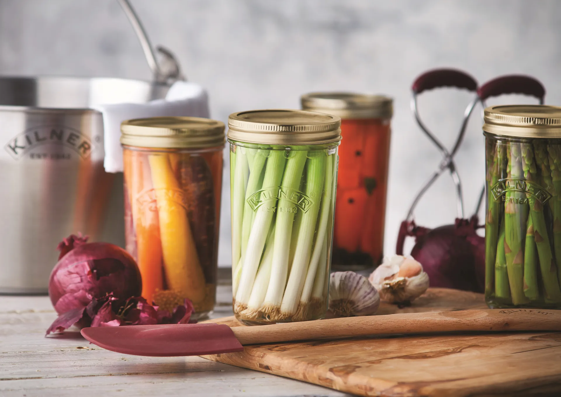 Kilner WIDE konserveringsglass, Klar-gull, 1 L Kilner