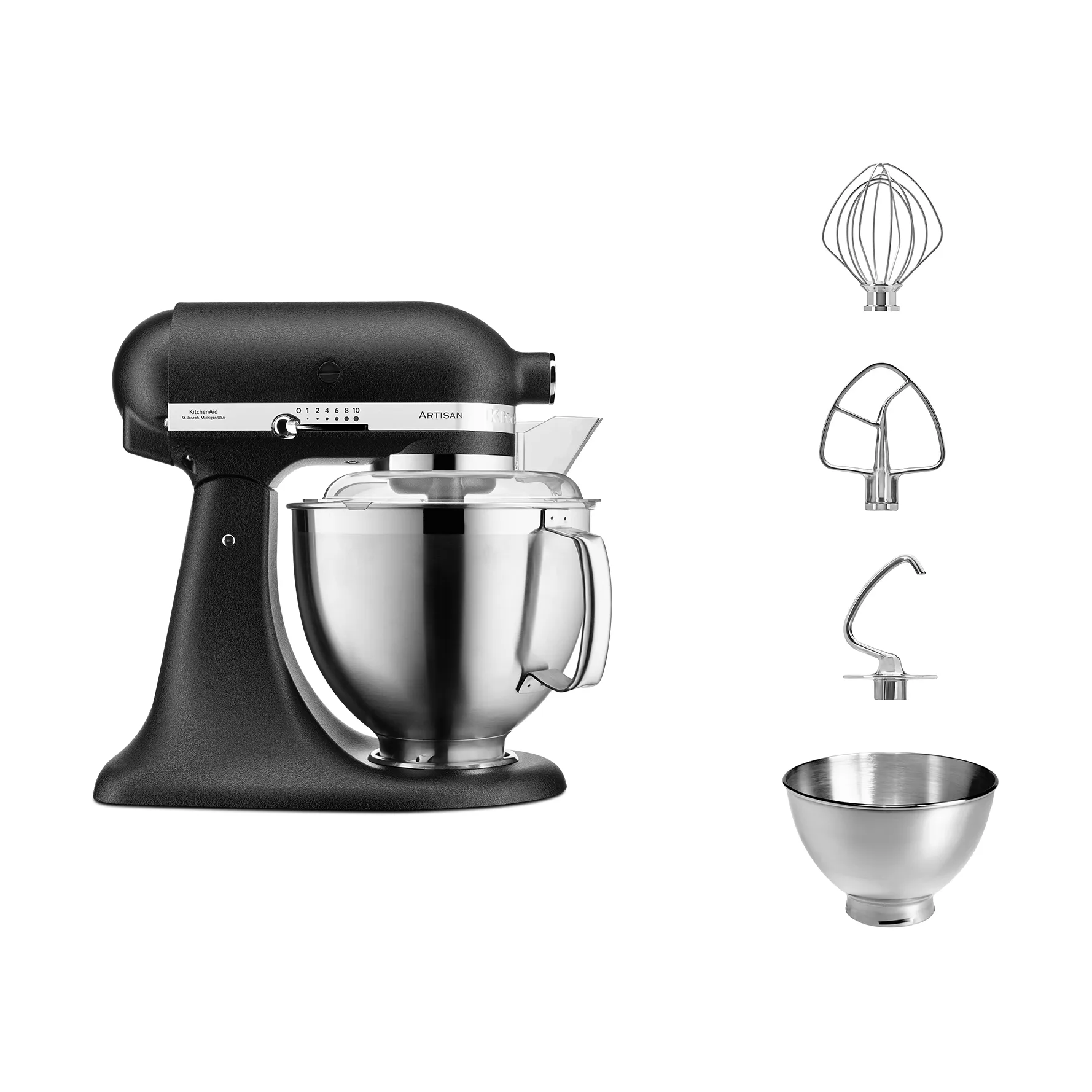 Artisan 5KSM185 kjøkkenmaskin premium 4,8 L, Cast iron black KitchenAid
