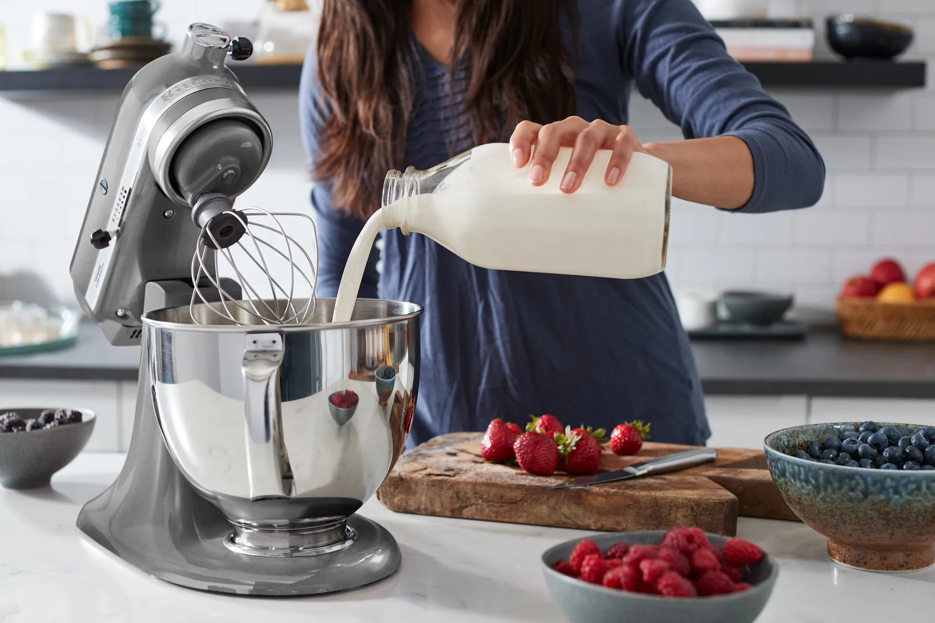 Artisan 5KSM185 kjøkkenmaskin premium 4,8 L, Medallion silver KitchenAid