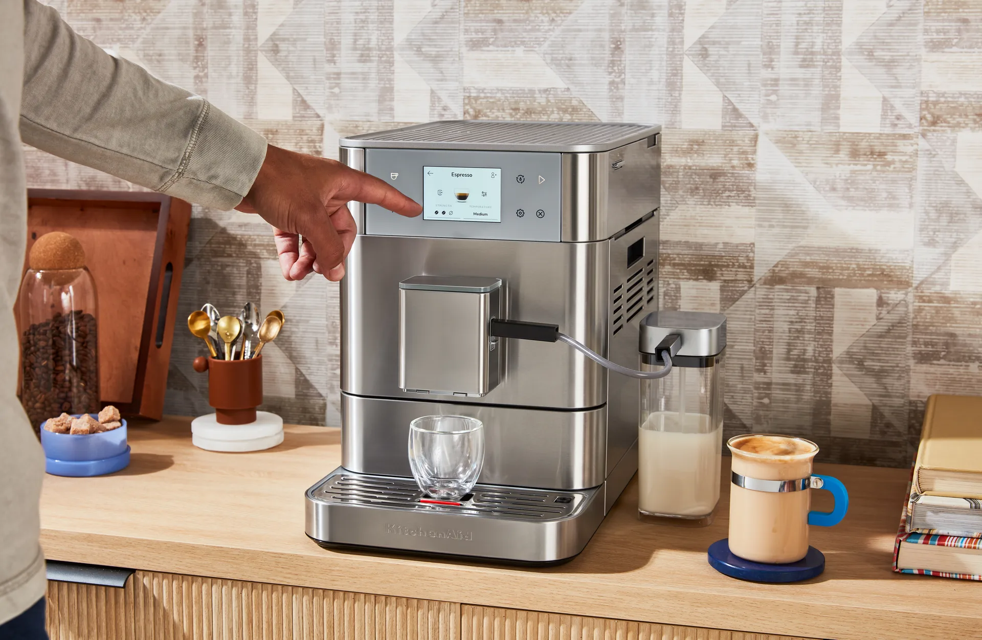 KitchenAid automatisk espressomaskin KF7, Stainless steel KitchenAid