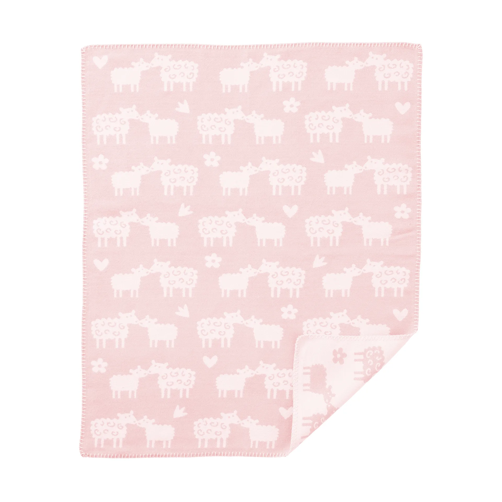 Bää barnepledd bomull, Soft pink, 70x90 cm Klippan Yllefabrik