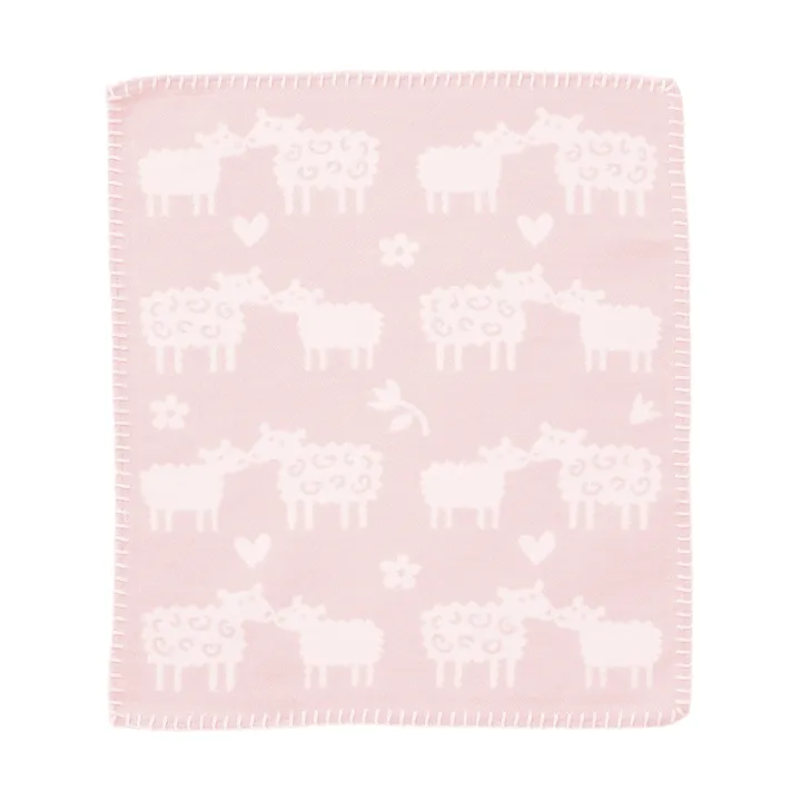 Bää koseklut - Soft pink, 34x40 cm - Klippan Yllefabrik