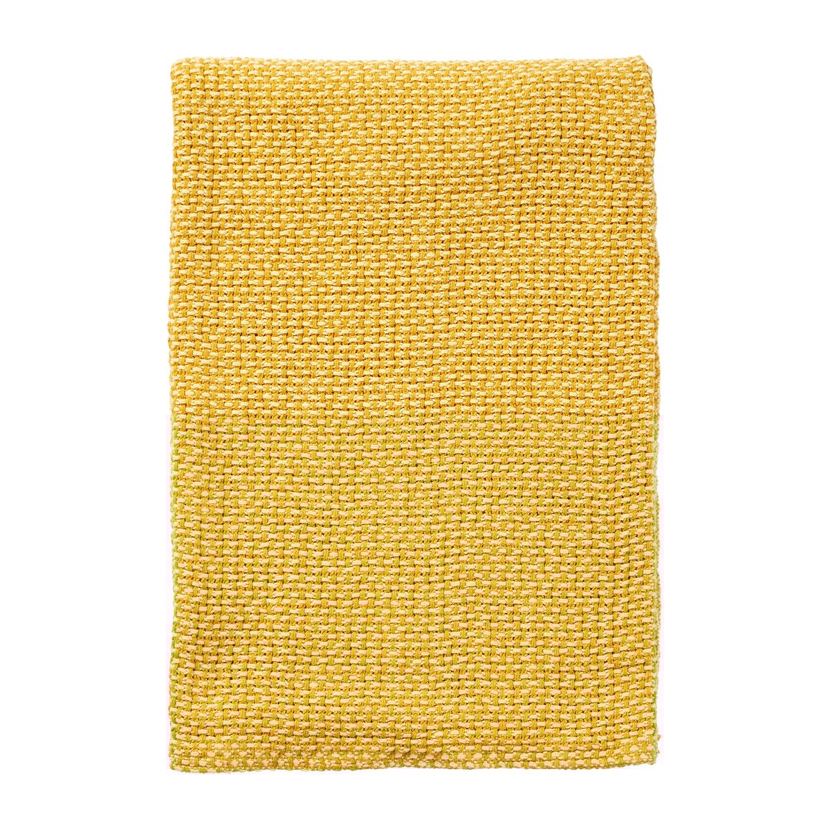 Bilde av Klippan Yllefabrik Basket bomullspledd 130 x 180 cm Gul